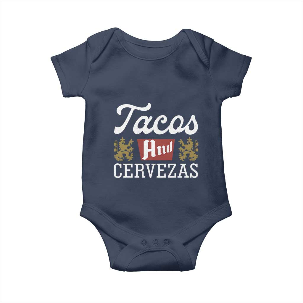Tacos And Cervezas Baby Onesie Mexican Food Beer Humor