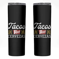 Tacos And Cervezas Skinny Tumbler Mexican Food Beer Humor