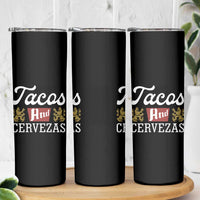 Tacos And Cervezas Skinny Tumbler Mexican Food Beer Humor