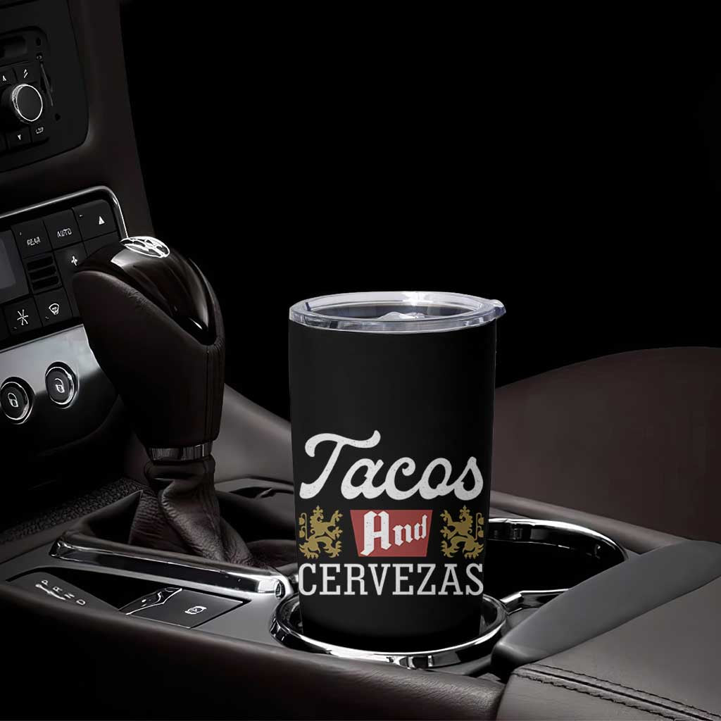 Tacos And Cervezas Tumbler Cup Mexican Food Beer Humor