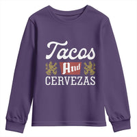 Tacos And Cervezas Youth Sweatshirt Mexican Food Beer Humor