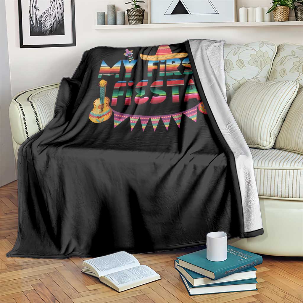 My First Fiesta Throw Blanket Baby Cinco De Mayo Mexican Fiesta Outfit