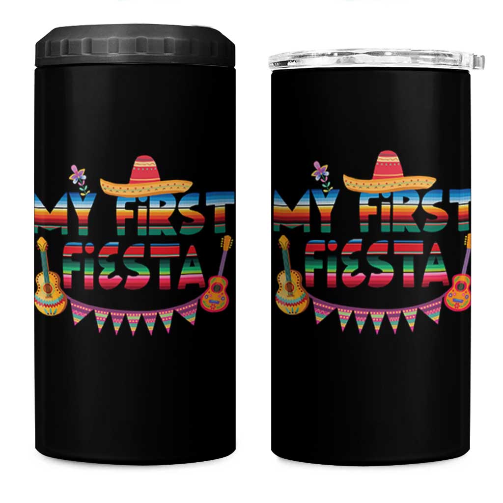 My First Fiesta 4 in 1 Can Cooler Tumbler Baby Cinco De Mayo Mexican Fiesta Outfit