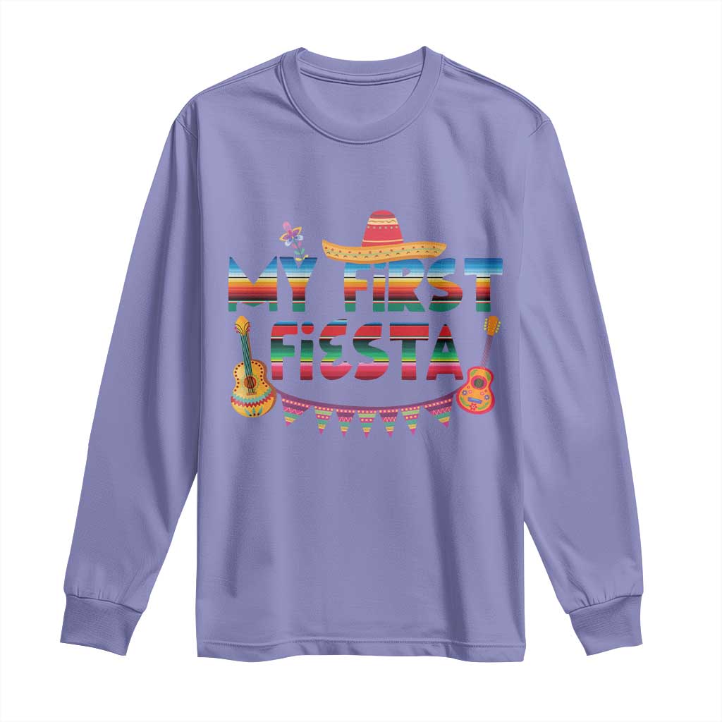 My First Fiesta Long Sleeve Shirt Baby Cinco De Mayo Mexican Fiesta Outfit