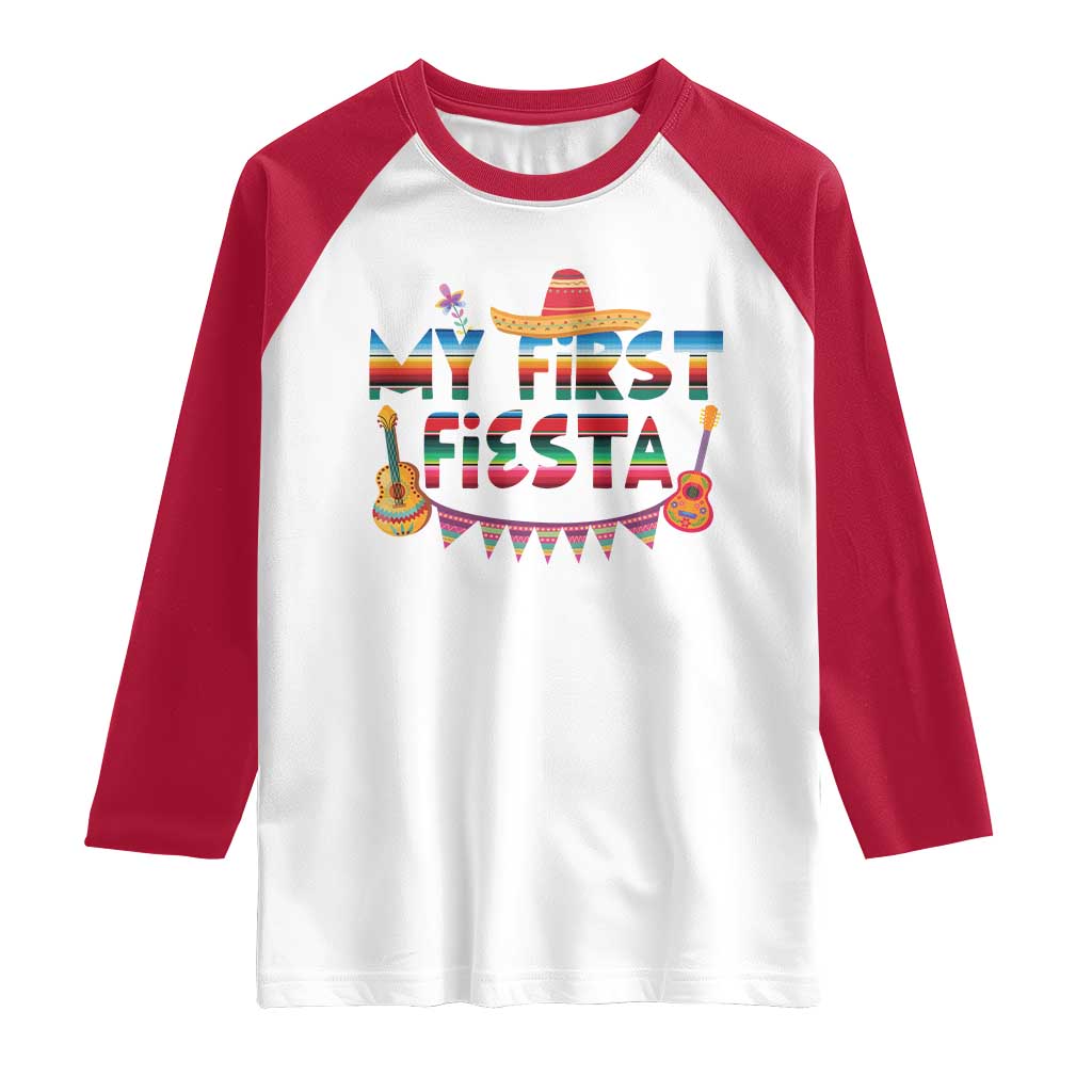 My First Fiesta Raglan Shirt Baby Cinco De Mayo Mexican Fiesta Outfit