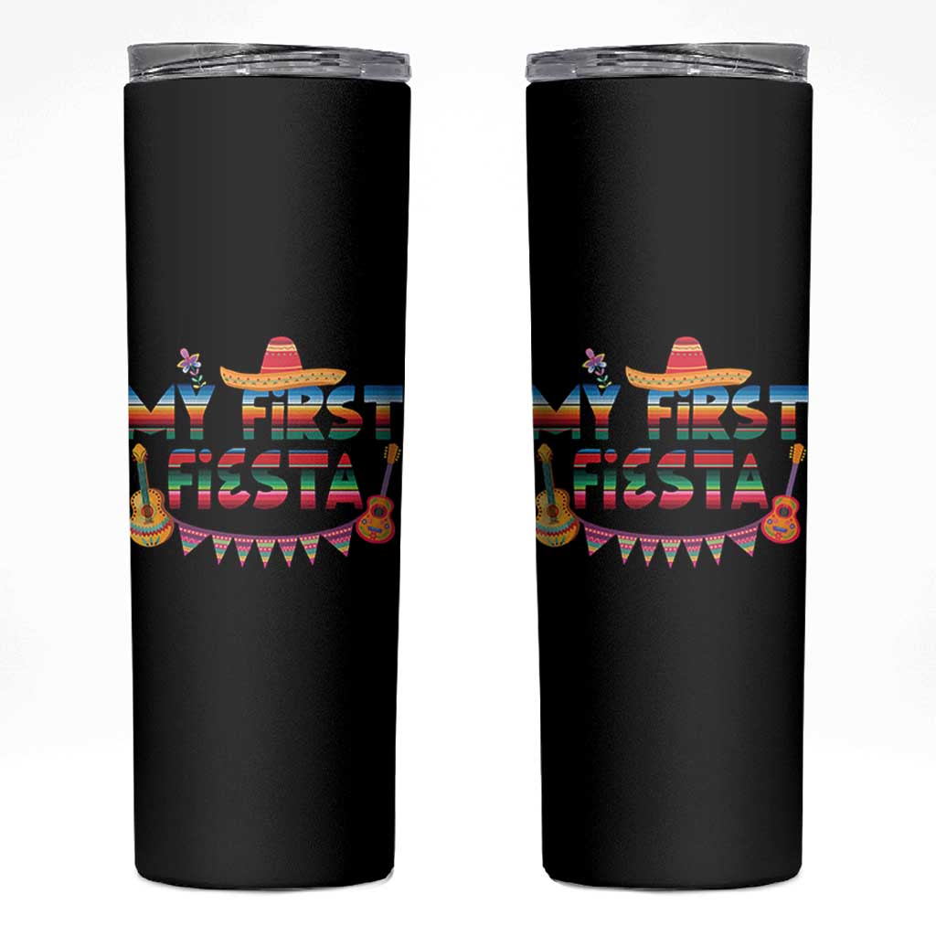 My First Fiesta Skinny Tumbler Baby Cinco De Mayo Mexican Fiesta Outfit