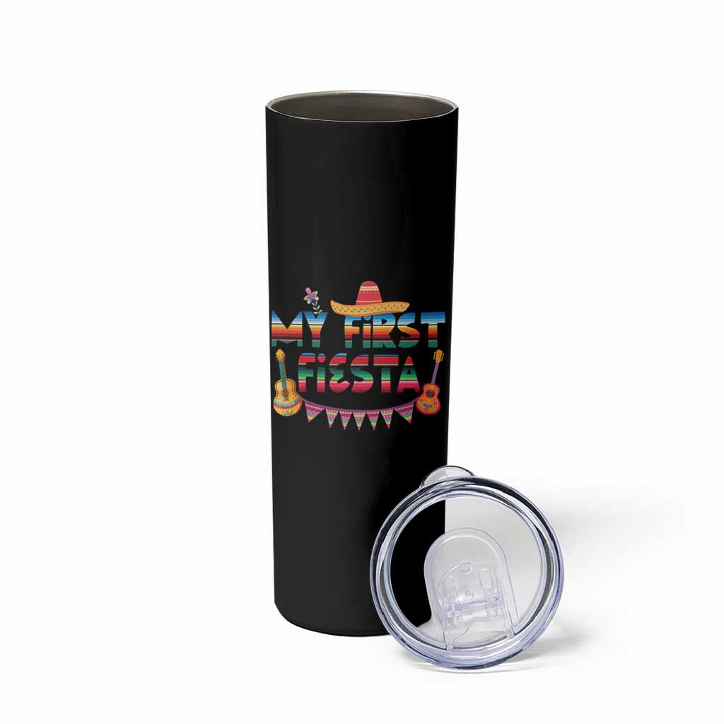 My First Fiesta Skinny Tumbler Baby Cinco De Mayo Mexican Fiesta Outfit