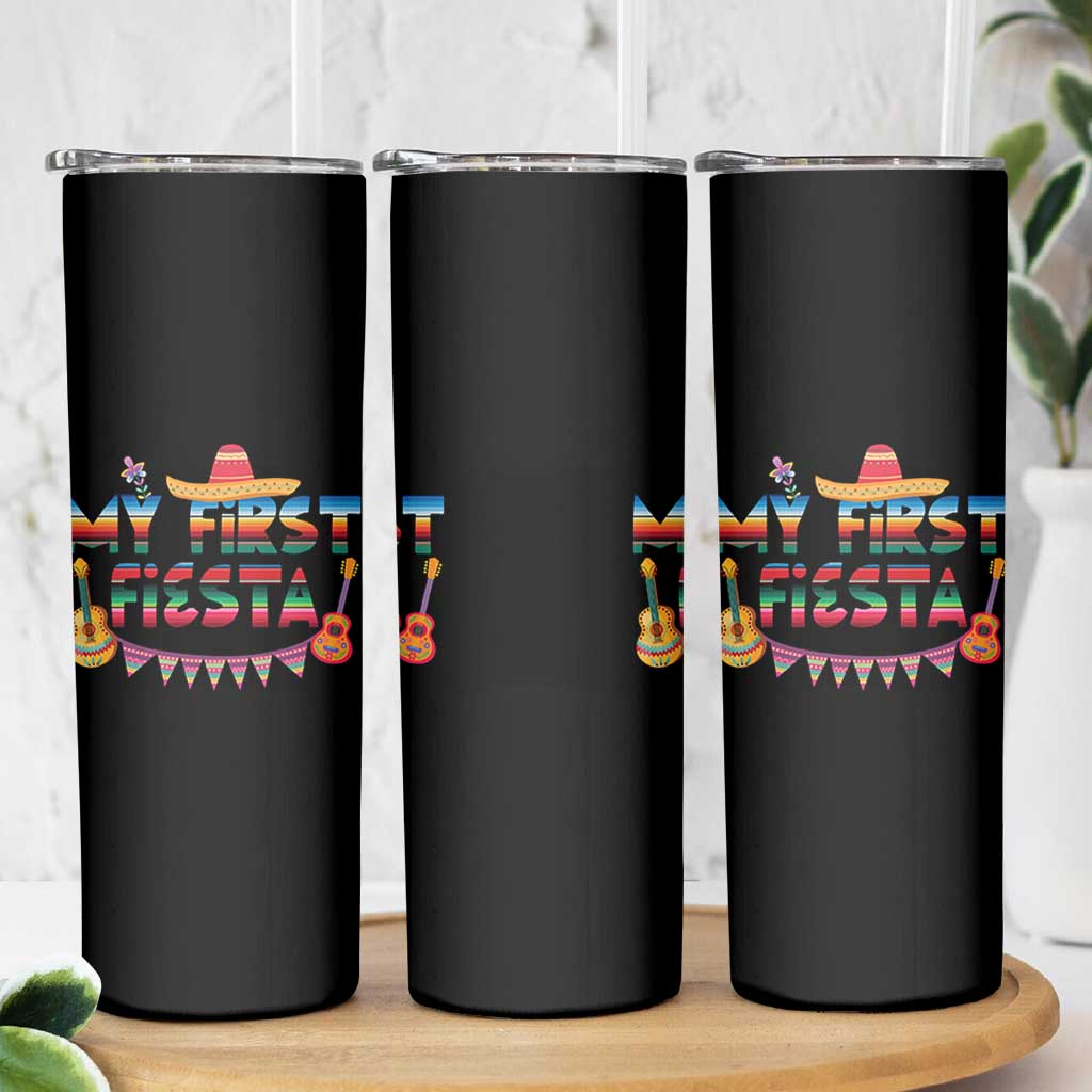 My First Fiesta Skinny Tumbler Baby Cinco De Mayo Mexican Fiesta Outfit