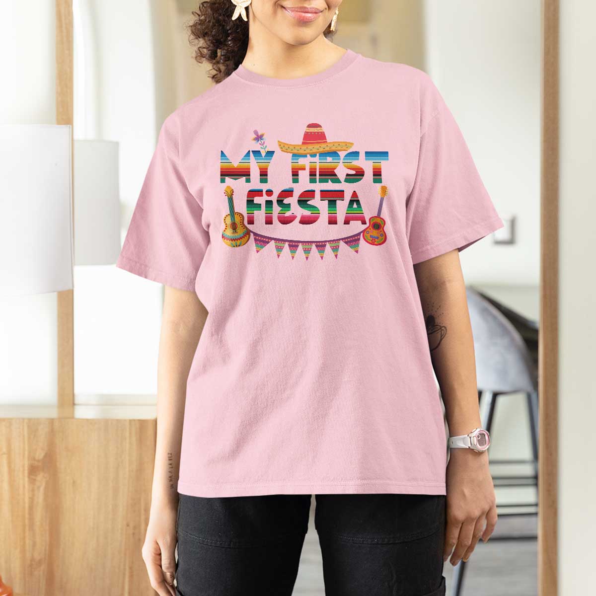 My First Fiesta T Shirt For Women Baby Cinco De Mayo Mexican Fiesta Outfit