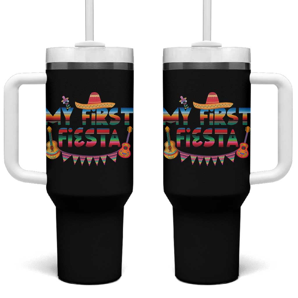 My First Fiesta Tumbler With Handle Baby Cinco De Mayo Mexican Fiesta Outfit