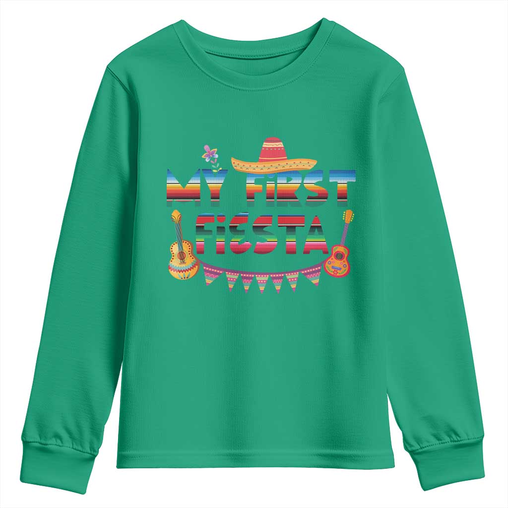 My First Fiesta Youth Sweatshirt Baby Cinco De Mayo Mexican Fiesta Outfit