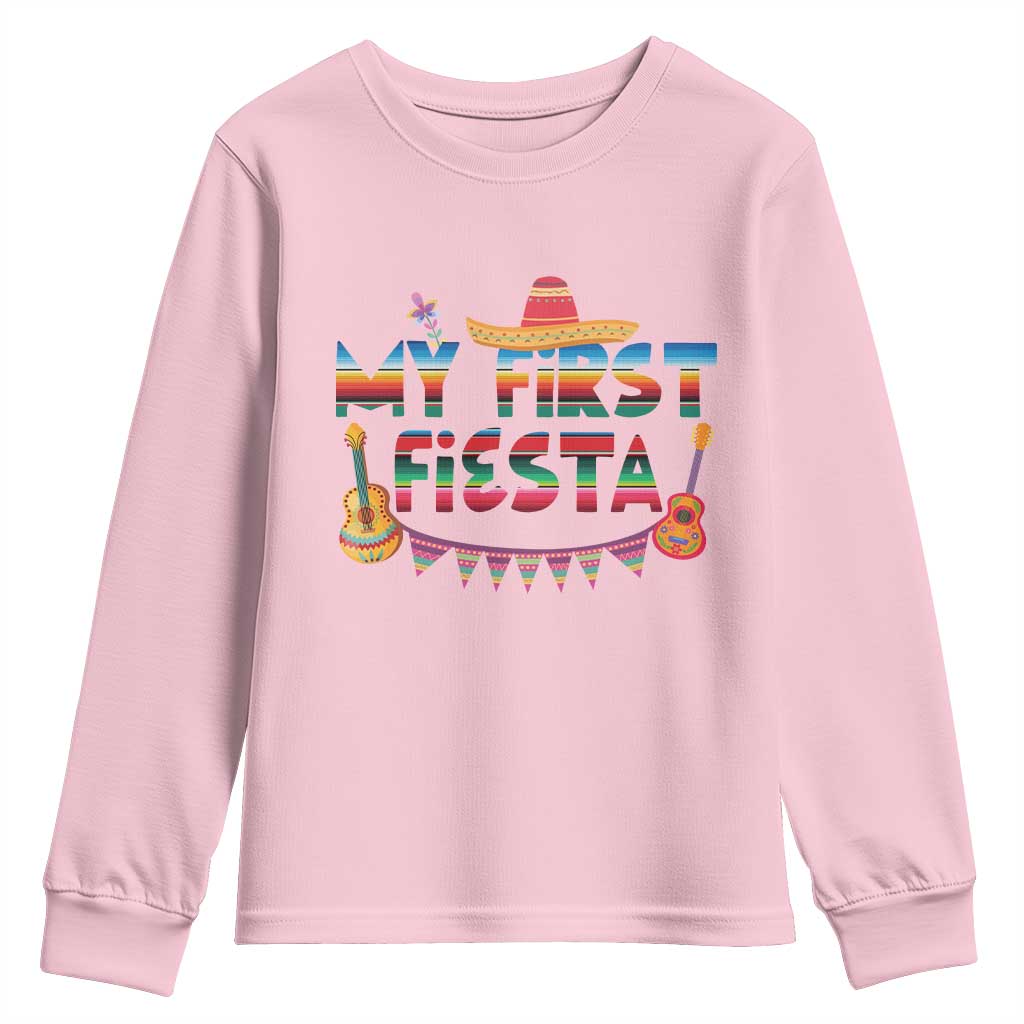 My First Fiesta Youth Sweatshirt Baby Cinco De Mayo Mexican Fiesta Outfit