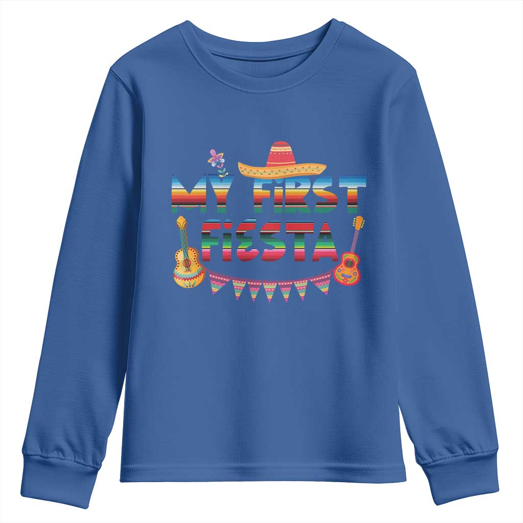 My First Fiesta Youth Sweatshirt Baby Cinco De Mayo Mexican Fiesta Outfit