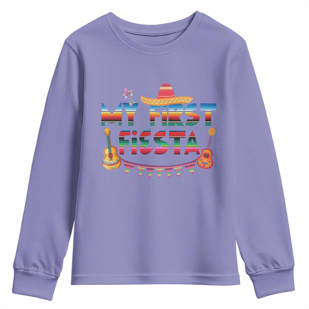 My First Fiesta Youth Sweatshirt Baby Cinco De Mayo Mexican Fiesta Outfit