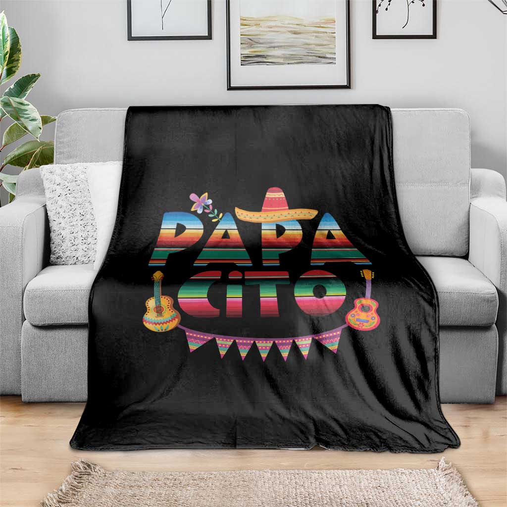 Papa Cito Throw Blanket Mexican Dad Latino Fathers Day Gift