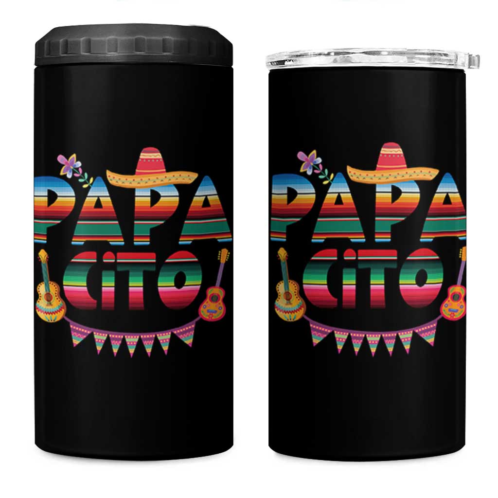 Papa Cito 4 in 1 Can Cooler Tumbler Mexican Dad Latino Fathers Day Gift