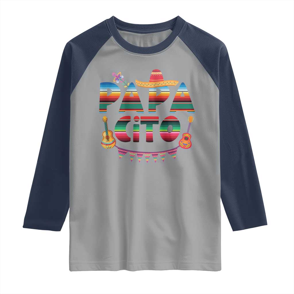 Papa Cito Raglan Shirt Mexican Dad Latino Fathers Day Gift