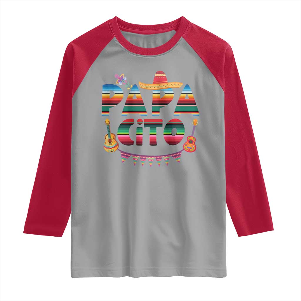 Papa Cito Raglan Shirt Mexican Dad Latino Fathers Day Gift