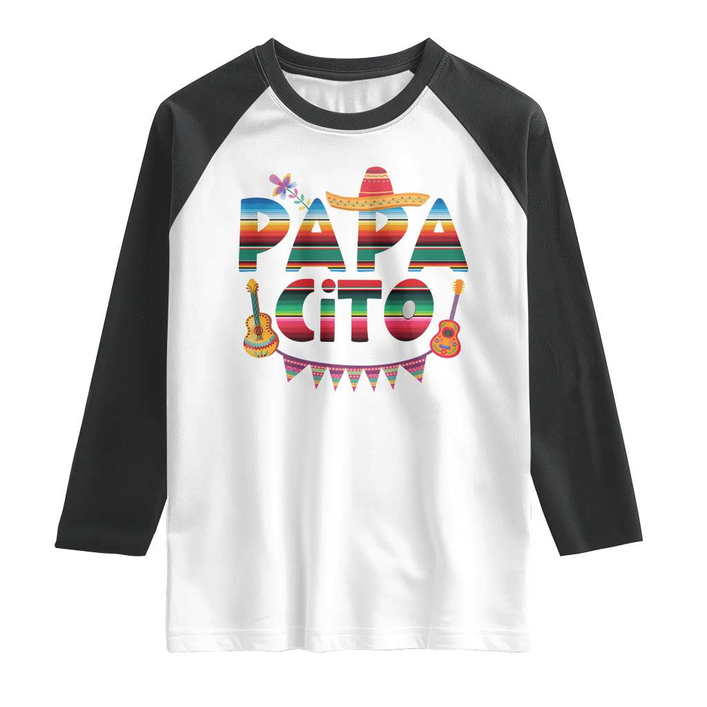 Papa Cito Raglan Shirt Mexican Dad Latino Fathers Day Gift