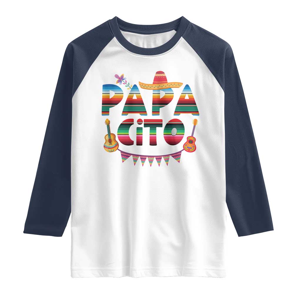 Papa Cito Raglan Shirt Mexican Dad Latino Fathers Day Gift