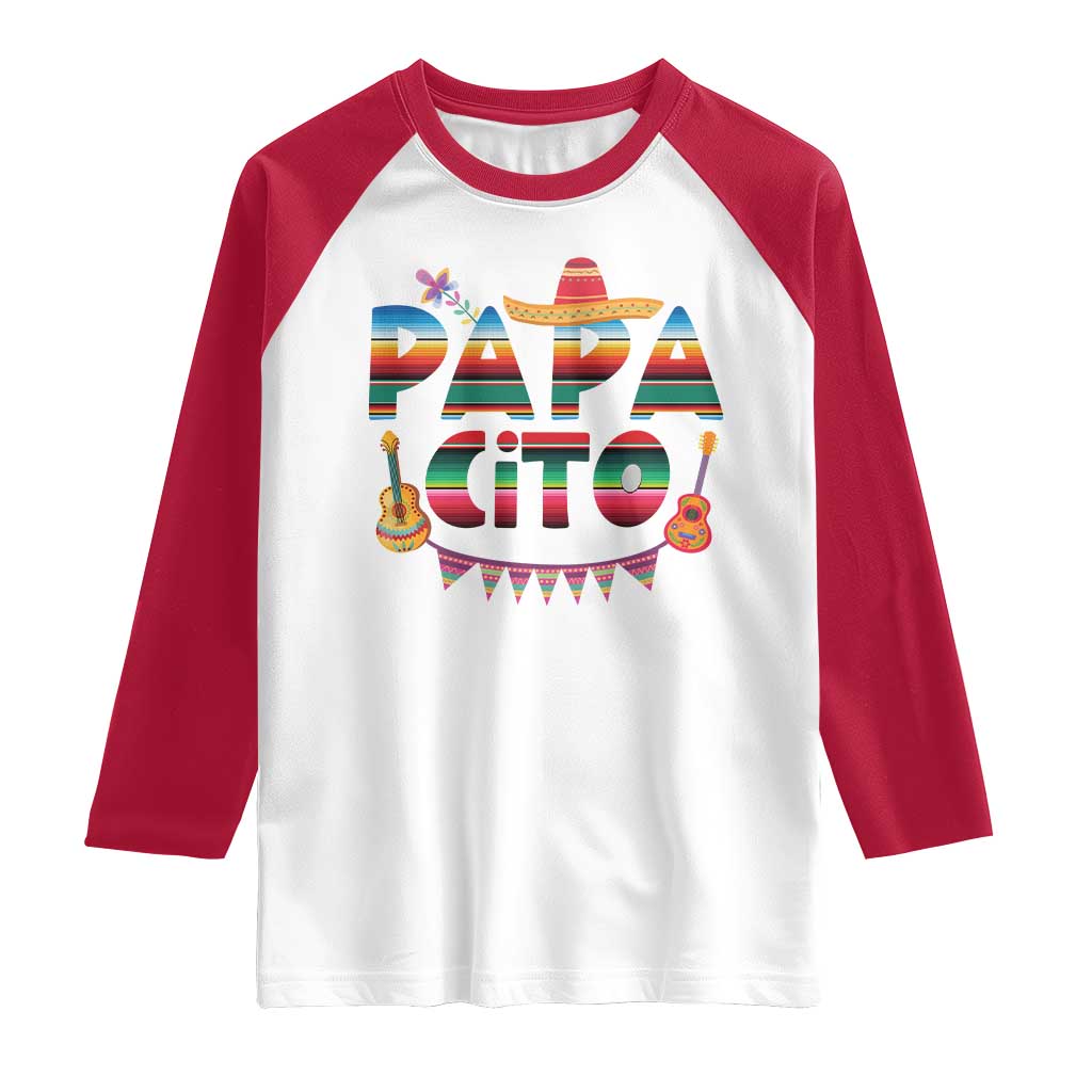 Papa Cito Raglan Shirt Mexican Dad Latino Fathers Day Gift