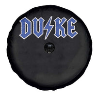 Vintage Duke Last Name Sports Style Spare Tire Cover Vintage Lightning Bold Gothic Font Graphic Basketball Fans