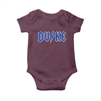 Vintage Duke Last Name Sports Style Baby Onesie Vintage Lightning Bold Gothic Font Graphic Basketball Fans