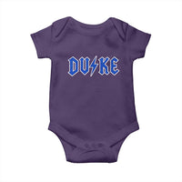 Vintage Duke Last Name Sports Style Baby Onesie Vintage Lightning Bold Gothic Font Graphic Basketball Fans