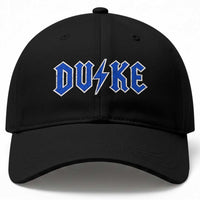 Vintage Duke Last Name Sports Style Baseball Cap Vintage Lightning Bold Gothic Font Graphic Basketball Fans