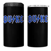 Vintage Duke Last Name Sports Style 4 in 1 Can Cooler Tumbler Vintage Lightning Bold Gothic Font Graphic Basketball Fans