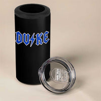 Vintage Duke Last Name Sports Style 4 in 1 Can Cooler Tumbler Vintage Lightning Bold Gothic Font Graphic Basketball Fans