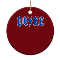 Vintage Duke Last Name Sports Style Ceramic Ornament Vintage Lightning Bold Gothic Font Graphic Basketball Fans