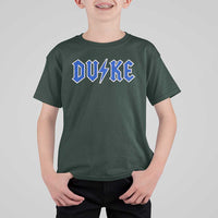 Vintage Duke Last Name Sports Style T Shirt For Kid Vintage Lightning Bold Gothic Font Graphic Basketball Fans