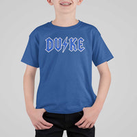 Vintage Duke Last Name Sports Style T Shirt For Kid Vintage Lightning Bold Gothic Font Graphic Basketball Fans