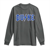 Vintage Duke Last Name Sports Style Long Sleeve Shirt Vintage Lightning Bold Gothic Font Graphic Basketball Fans