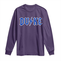 Vintage Duke Last Name Sports Style Long Sleeve Shirt Vintage Lightning Bold Gothic Font Graphic Basketball Fans