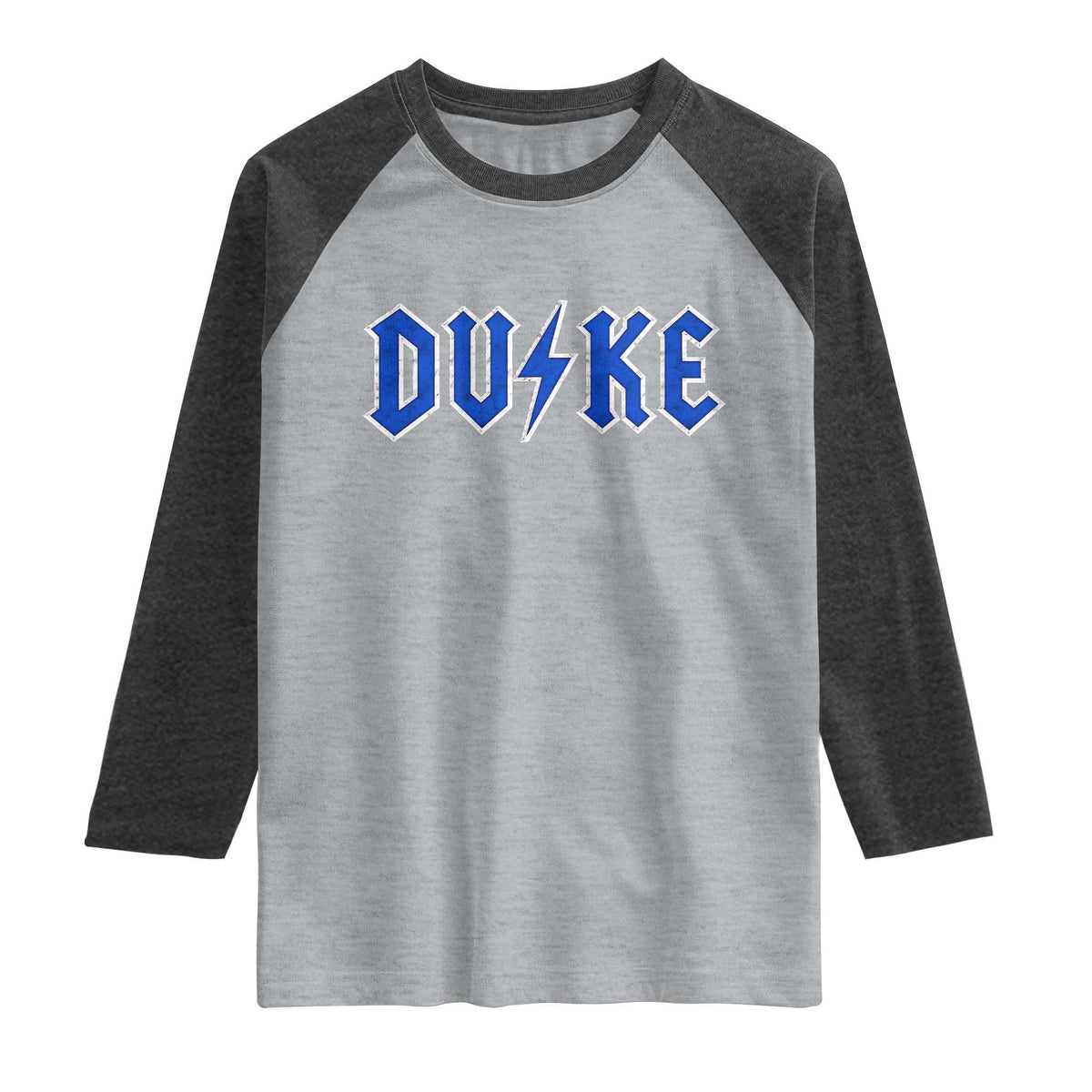 Vintage Duke Last Name Sports Style Raglan Shirt Vintage Lightning Bold Gothic Font Graphic Basketball Fans