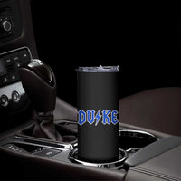 Vintage Duke Last Name Sports Style Skinny Tumbler Vintage Lightning Bold Gothic Font Graphic Basketball Fans