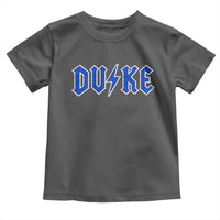 Vintage Duke Last Name Sports Style Toddler T Shirt Vintage Lightning Bold Gothic Font Graphic Basketball Fans