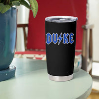 Vintage Duke Last Name Sports Style Tumbler Cup Vintage Lightning Bold Gothic Font Graphic Basketball Fans
