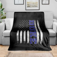 Vintage Duke Name American Flag Throw Blanket Retro Sport Basketball Fans