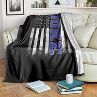 Vintage Duke Name American Flag Throw Blanket Retro Sport Basketball Fans