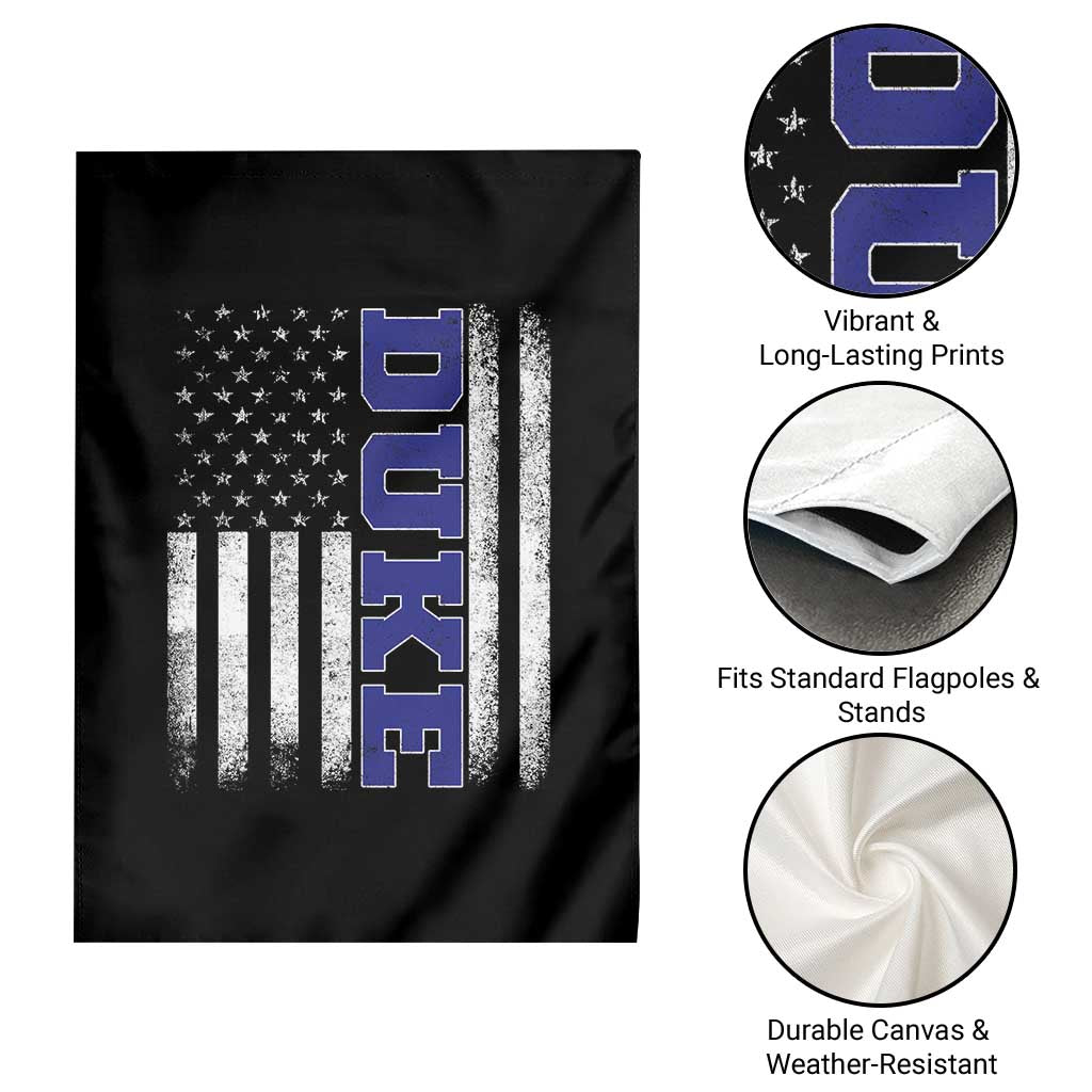 Vintage Duke Name American Flag Garden Flag Retro Sport Basketball Fans