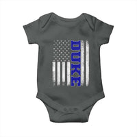 Vintage Duke Name American Flag Baby Onesie Retro Sport Basketball Fans