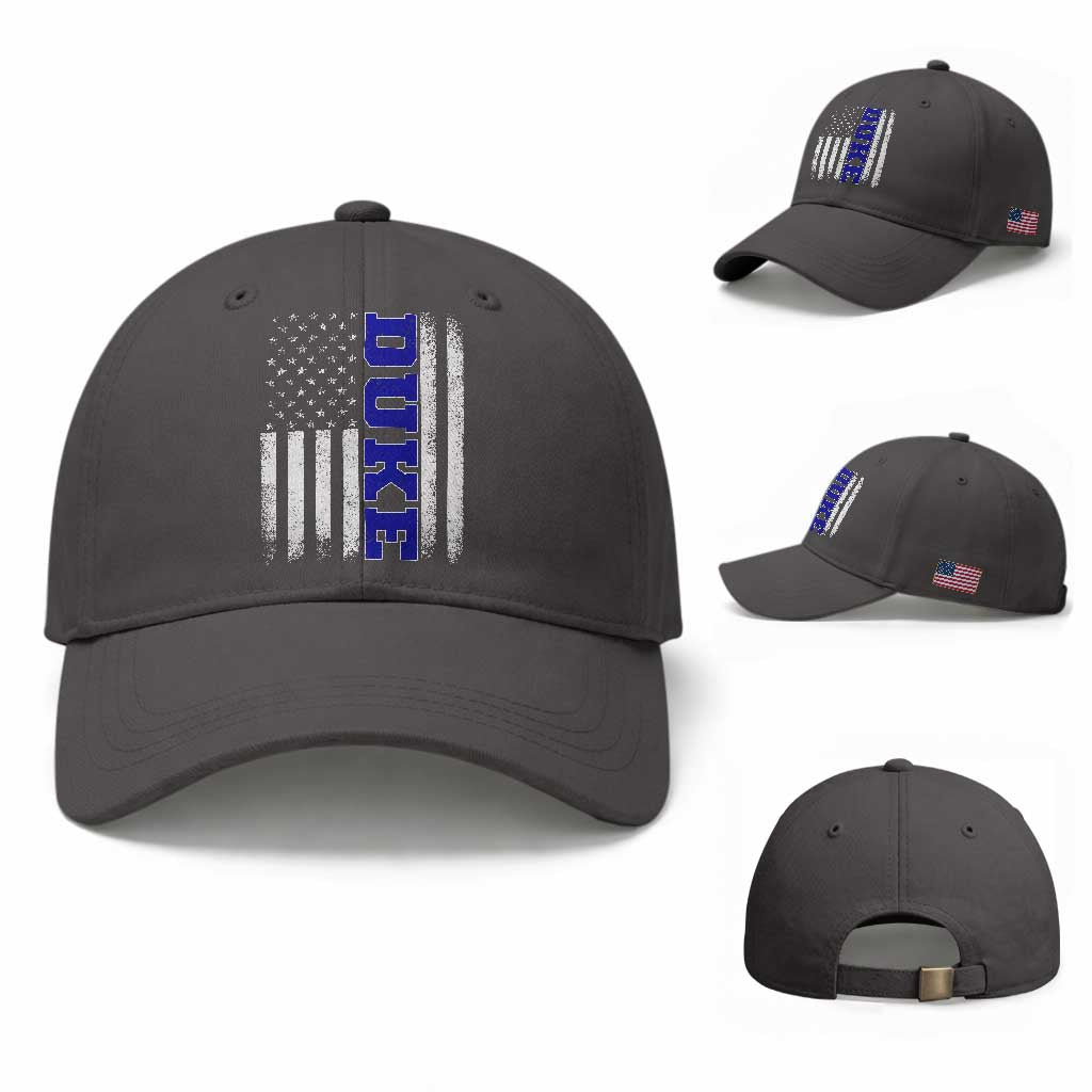 Vintage Duke Name American Flag Baseball Cap Retro Sport Basketball Fans