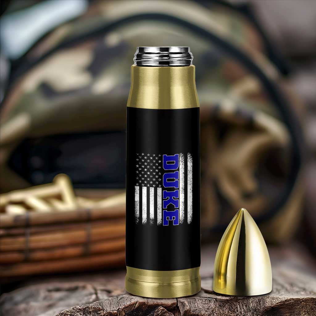 Vintage Duke Name American Flag Bullet Tumbler Retro Sport Basketball Fans