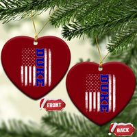 Vintage Duke Name American Flag Ceramic Ornament Retro Sport Basketball Fans