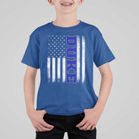 Vintage Duke Name American Flag T Shirt For Kid Retro Sport Basketball Fans