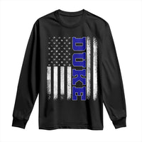 Vintage Duke Name American Flag Long Sleeve Shirt Retro Sport Basketball Fans