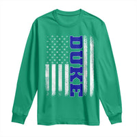 Vintage Duke Name American Flag Long Sleeve Shirt Retro Sport Basketball Fans